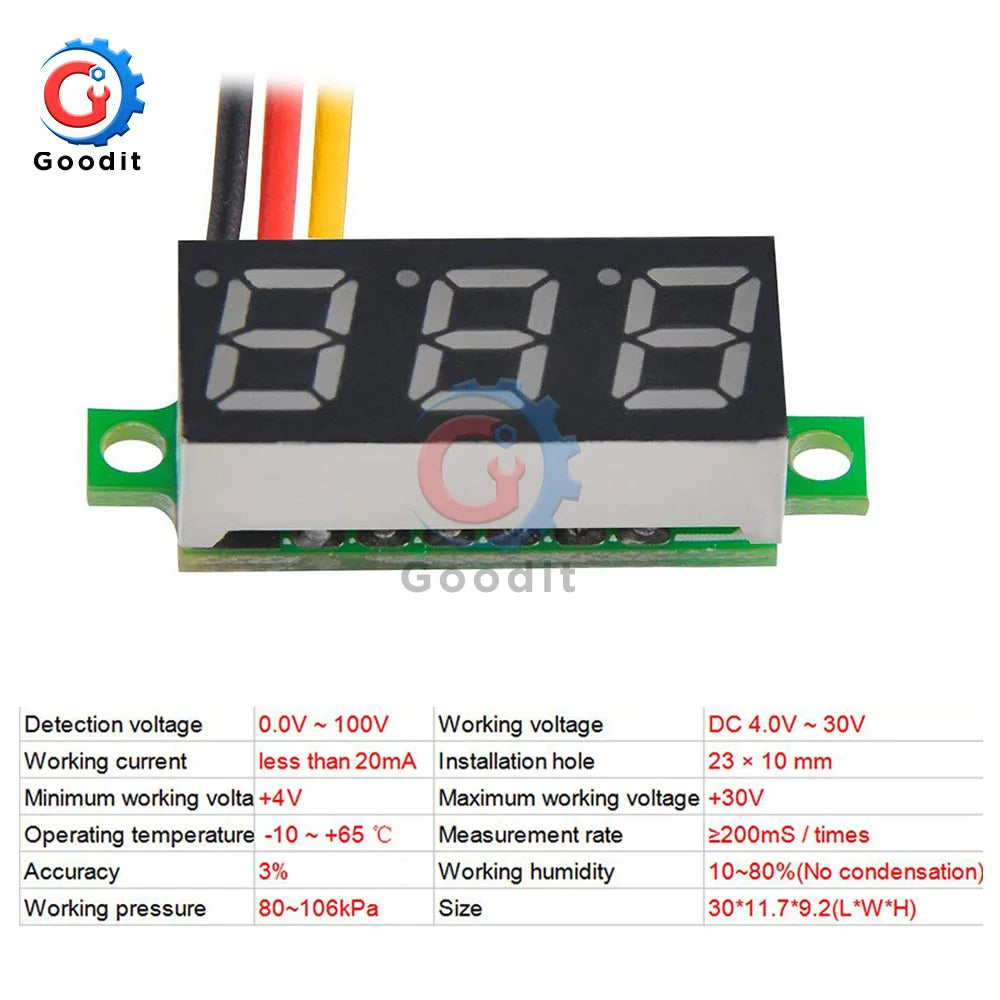 Lifepo4 Lithium Batterie Kapazität Anzeige LED Digital 0-120V